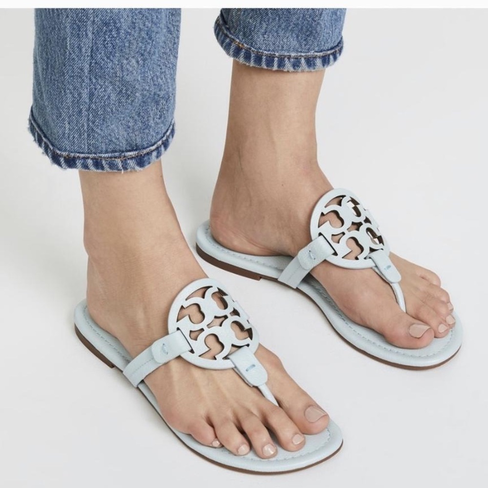 💙Tory Burch Miller Leather Sandal In Seltzer💙